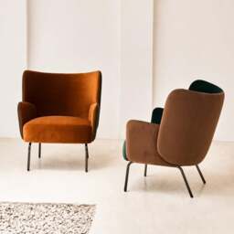 Rackhams Jovanny Armchair, Velvet - 2 - thumbnail 3