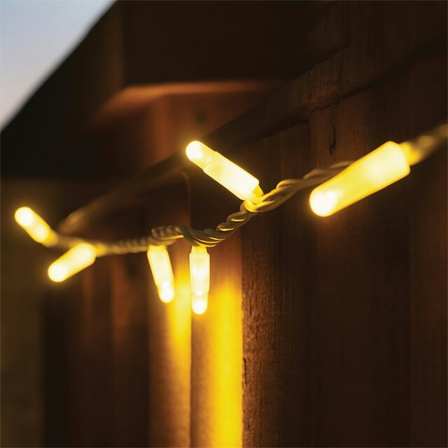 Rackhams Led String Lights White Rubber Warm White 25M - image 1