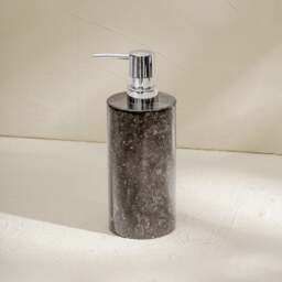 Rackhams Marble Soap Dispenser With Premium Metal Pump - Black - thumbnail 6