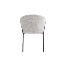 Rackhams Petal Dining Chair - Ivory & Taupe Boucle - Ivory / Taupe - thumbnail 2