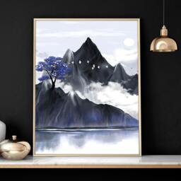 Rackhams Living room pictures for walls - set of 3 Japanese art prints - 20 x 30 in / 50 x 76 cm - Matte Museum Quality Art Paper 290 gsm - Oak Frame - thumbnail 5