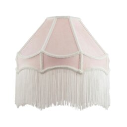 Rackhams Traditional Victorian Empire 40cm Lamp Shade in Soft Pink with Tassels