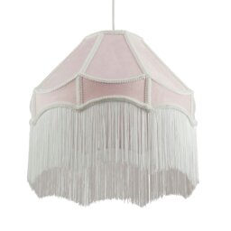 Rackhams Traditional Victorian Empire 40cm Lamp Shade in Soft Pink with Tassels - thumbnail 5