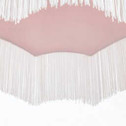 Rackhams Traditional Victorian Empire 40cm Lamp Shade in Soft Pink with Tassels - thumbnail 3