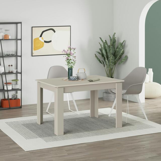 Rackhams Tolmen Dining Table Rectangular Extendable Table for 4 Seater Contemporary Kitchen Table 120Wcm Living Room - Sandstone - image 1