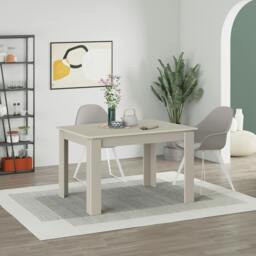 Rackhams Tolmen Dining Table Rectangular Extendable Table for 4 Seater Contemporary Kitchen Table 120Wcm Living Room - Sandstone - thumbnail 1