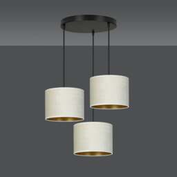 Rackhams HILDE Pendant lamp 3 x E27 Black with White Shade - thumbnail 3