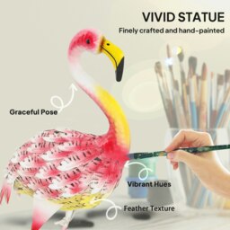 Rackhams Peacock Garden Statue, Metal Garden Gift with Stakes, Multi-Colour - thumbnail 3