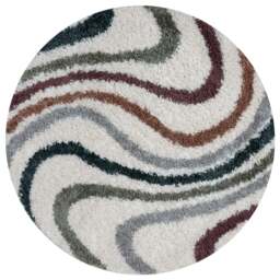 Rackhams Moodi Shaggy Multicolour Mirage Rug - Ø 120 cm