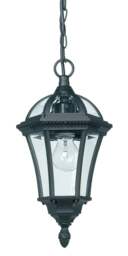 Rackhams Black Exterior Hanging Porch Lantern Pendant Light