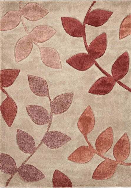 Rackhams Newport Leaf Red Rug – Hand-Carved - 160X230 cm