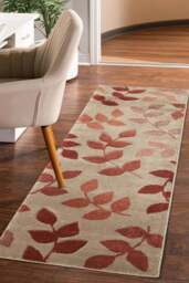 Rackhams Newport Leaf Red Rug – Hand-Carved - 160X230 cm - thumbnail 6