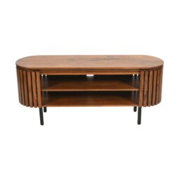 Rackhams Osburn Mango Wood TV Cabinet - 140 cm - 55 cm - Wood - thumbnail 3