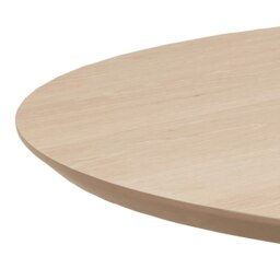Rackhams Townsville Round Dining Table in White and Oak - Brown - No - Brown - thumbnail 6