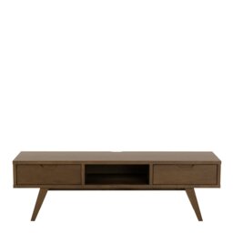 Rackhams A-Line TV Unit with 2 Drawers in Smoked Oak - 1 - thumbnail 2