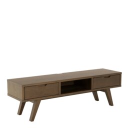 Rackhams A-Line TV Unit with 2 Drawers in Smoked Oak - 1