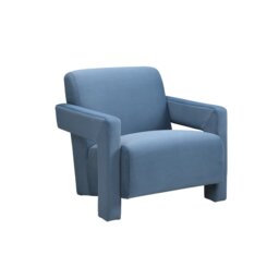 Rackhams Apex Angular Armchair - Blue - thumbnail 1