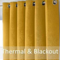 Rackhams Chenille Blackout Ring Top Eyelet Curtains - 168cm width x 183cm drop - thumbnail 3