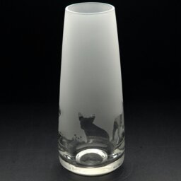 Rackhams French Bulldog Dog Glass Bud Vase - Hand Etched/Engraved Gift - thumbnail 4
