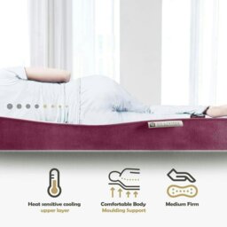 Rackhams Reve Memory Foam Mattress - Hybrid - Single - Garnet - Gel-Flex - Single - thumbnail 4
