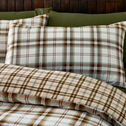 Rackhams Kelso Check Reversible Duvet Cover Set Burnt Orange - King - Burnt Orange - thumbnail 3