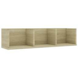 Rackhams CD Wall Shelf Sonoma Oak 75x18x18 cm Engineered Wood - thumbnail 2