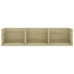 Rackhams CD Wall Shelf Sonoma Oak 75x18x18 cm Engineered Wood - thumbnail 4