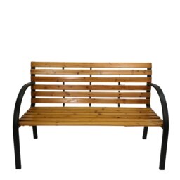 Rackhams Ambleside 2 Person Outdoor Metal Wooden Garden Patio Bench - thumbnail 5