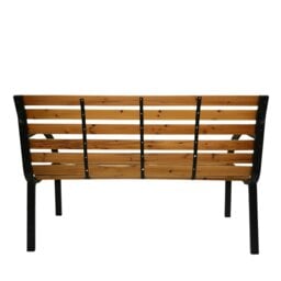 Rackhams Ambleside 2 Person Outdoor Metal Wooden Garden Patio Bench - thumbnail 6