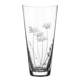 Rackhams Bloom Conical Vase Adorned with Crystals by Swarovski® - 25cm - Made From Premium Lead Free Crystal Glass