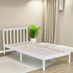 Rackhams Pine Single 3ft Bed Frame White - thumbnail 3