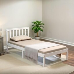Rackhams Pine Single 3ft Bed Frame White - thumbnail 1