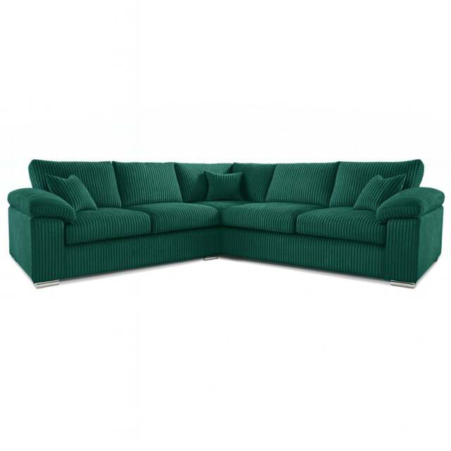 Rackhams Delta Full Jumbo Cord 5 Seater Corner Sofa - Teal