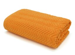 Rackhams 100% Cotton Chevron Towels - Tangerine - Orange - Bath Towel