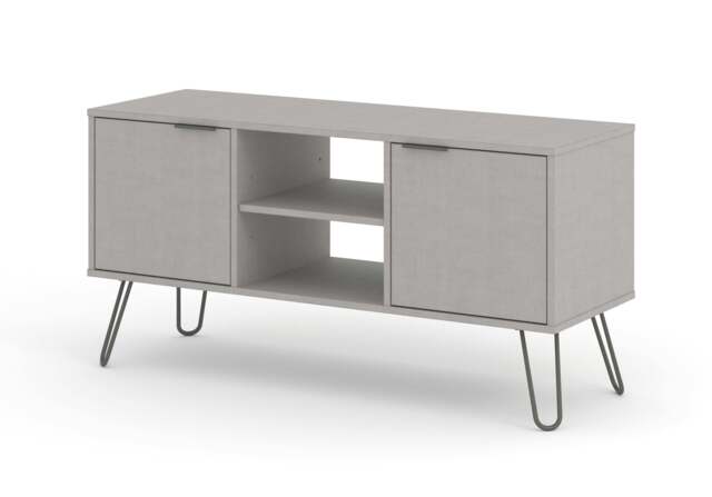 Rackhams Augusta 2-Door Flat Screen TV Unit - Grey - image 1