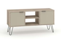 Rackhams Augusta 2-Door Flat Screen TV Unit - Grey - thumbnail 2