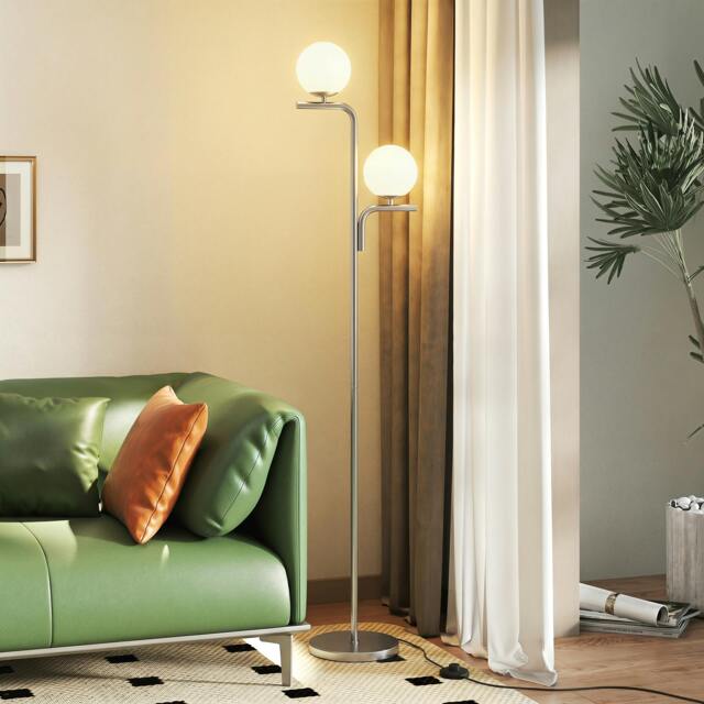 Rackhams Floor Lamp with 3 Colour Temperatures, Modern Standing Lamp - Silver - image 1