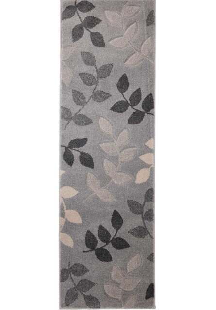 Rackhams Newport Leaf Grey Rug – Hand-Carved - 60X200 cm - image 1