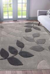 Rackhams Newport Leaf Grey Rug – Hand-Carved - 60X200 cm - thumbnail 5