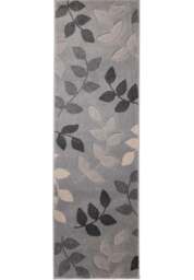 Rackhams Newport Leaf Grey Rug – Hand-Carved - 60X200 cm - thumbnail 1