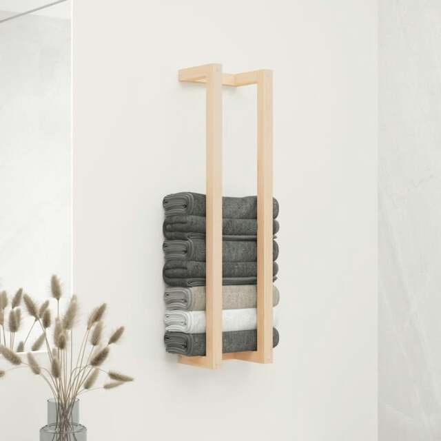 Rackhams Towel Rack 23x18x90 cm Solid Wood Pine