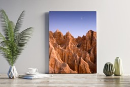 Rackhams Cliffs Moonrise - Framed Print 16 x 12 inch - thumbnail 2