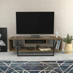 "Rackhams Asal Modern Tv Stand TV Unit TV Cabinet for TV's up to 55"" - Walnut Black"