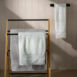 Rackhams Light Grey Egyptian Cotton Bath Sheet - Single - Bath Sheet - thumbnail 2