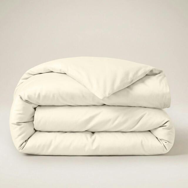 Rackhams Sateen Duvet Cover - Cream - King - image 1