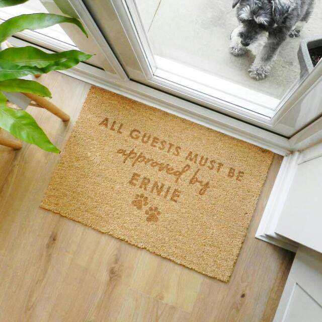 Rackhams Personalised 'Must Be Approved By' The Pet Doormat - Coir - 60cm x 40cm x 1.5cm - image 1