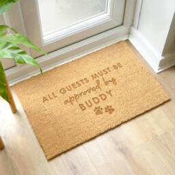 Rackhams Personalised 'Must Be Approved By' The Pet Doormat - Coir - 60cm x 40cm x 1.5cm - thumbnail 2