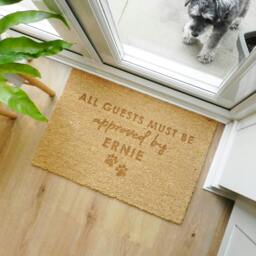 Rackhams Personalised 'Must Be Approved By' The Pet Doormat - Coir - 60cm x 40cm x 1.5cm
