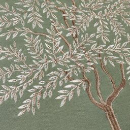 Rackhams Woodland Trees Embroidered Cushion Green - Green - 45 x 45 cm - thumbnail 2