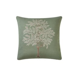 Rackhams Woodland Trees Embroidered Cushion Green - Green - 45 x 45 cm - thumbnail 3
